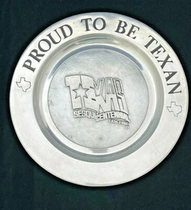 Vintage 1986 Wilton "Proud to be Texan" Sesquicentennial Armetale Pewter Plate - Picture 1 of 4