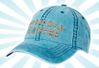 Women's You Had Me At Coffee Fashionable Astr Teal Print Cotton Baseball Hat Cap