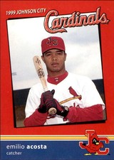 1999 Johnson City Cardinals Team Issue #1 Emilio Acosta Venezuela Baseball Card