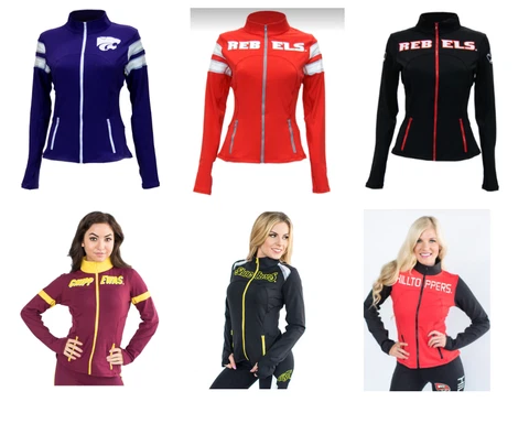 NCAA Women's Full Zip Athletic Yoga Jacket - Fanwear - Brand New! - 50% Off MSRP Cover
