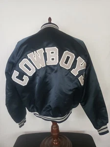🔥🚨Vintage Chalk Line L Dallas Cowboys Starter Style Spellout Rare Jacket EUC! - Bild 1 von 12