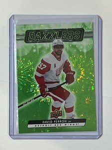 2023-24 UD Hockey Series 1 Green Dazzler Card #DZ-5 David Perron Red Wings