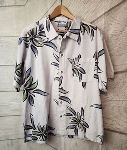 Camisa Columbia Manga Corta Para Hombre Mediana Abotonada Tropical Palma Viaje Informal - Imagen 1 de 9