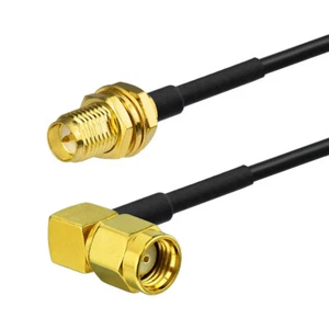 RP-SMA Female to RP-SMA Male Right Angle Cable 15cm for 4G WiFi Booster Antenna - Picture 1 of 3