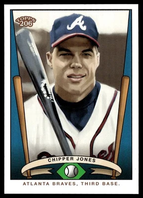 2002 Topps 206 Team Series 1 #T206-20 Chipper Jones Atlanta Braves - Image 1 of 2