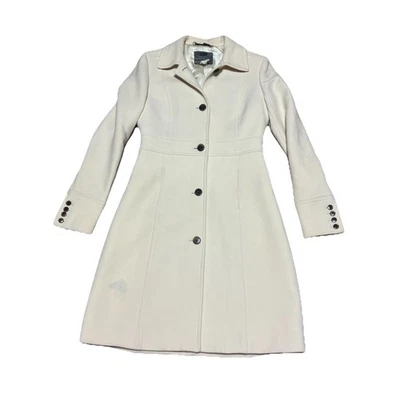 J.Crew Italian Double Cloth Ivory Coat Lady Day Womens Size T2 Italy *flaws - Image 1 of 4