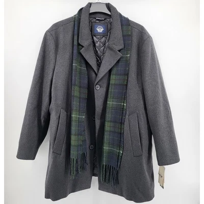 Dockers Mens Wool Blend Charcoal Gray Peacoat Jacket 3XL - Image 1 of 4