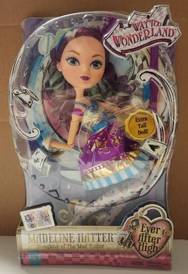 Muñeca Mattel Ever After High Way Too Wonderland Extra Alta Madeline Hatter Nueva en Caja Foto 1 de 4