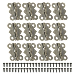 Small Jewelry Box Hinges 7/8 Inch, 12 Pack 90-Degree Mini Butterfly Hinges Je... - Picture 1 of 7