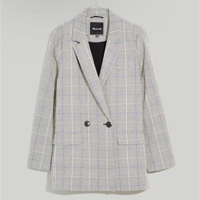 Madewell Caldwell Double Breasted Blazer In Palmyra Plaid - Image 1 of 4