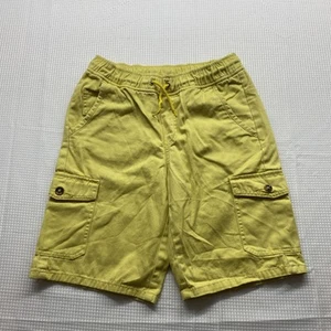 Cat And Jack Boys Shorts Large Yellow At The Knee Elastic Waist Relaxed Fit - Picture 1 of 5