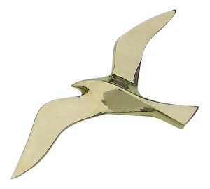 Wandhänger - Möwe Wanddeko aus Messing 25 x 9 cm GOLDEN Sea-Club - Imagen 1 de 1