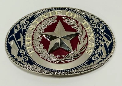 State of Texas Belt Buckle 6" wide Texas Seal large cowboy buckle lot of 6 new - Image 1 of 4