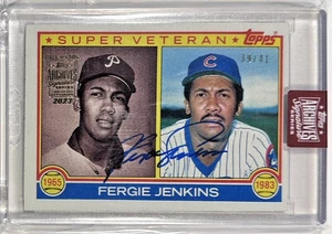 2023 Topps Archives Signature Series Fergie Jenkins Auto /41 #231 1983 Design - Bild 1 von 2