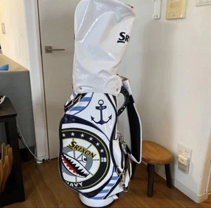 SRIXON Gaomon Stan Shark Marine Golf Bag Carry Caddy Cart Bag Rare Japan Used - Picture 1 of 5