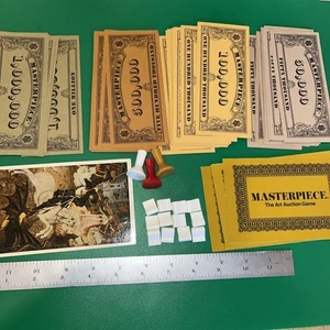 1970 Meisterwerk Kunst Auktion Brettspiel 12 CLIPS Geldkarten Ersatzteile - Bild 1 von 2