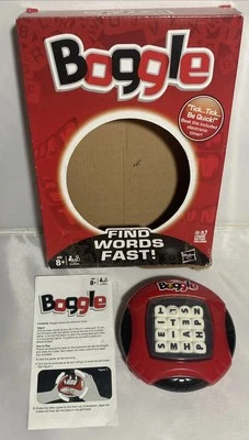 Travel Boggle with Built in Electronic Timer Word Game by Hasbro - TESTED - Image 1 of 4