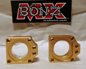 HONDA CRF450X 2002-2023 CRF450RX REAR WHEEL AXLE BLOCKS CRF CHAIN AXLE ADJUSTERS - Bild 1 von 3