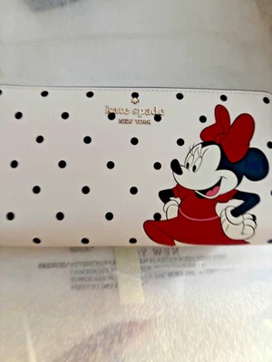 Cartera para mujer Kate Spade New York WLR00081 con cremallera - blanca nueva con etiquetas Foto 1 de 4