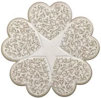 53230 Sottopentola in Ceramica a Forma Di Cuore Con Fat, Argento - Immagine 1 di 4