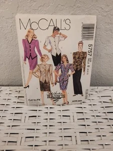 MCCALL'S  VINTAGE PATTERN 5757  WOMENS JACKET & SKIRT  SIZE B 8-10-12  NEW-UNCUT - Picture 1 of 2
