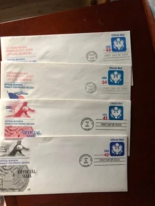 Official Mail envelopes, FD canceled;33,34,41 and 42c editions - Picture 1 of 1