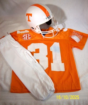 SEC YOUTH SMALL #31 TENN VOLUNTEERS FOOTBALL JERSEY FRANKLIN HELMET UNIFORM - Image 1 of 4