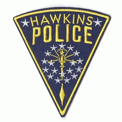 LOUNGEFLY Stranger Things Hawkins Police Badge Embroidered Iron On Patch - OFFICIAL 04-I