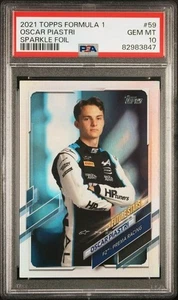 Topps Fórmula 1 2021 Oscar Piastri PSA 10 Sparkle Foil FutureStars #59 - F1 - Imagen 1 de 2