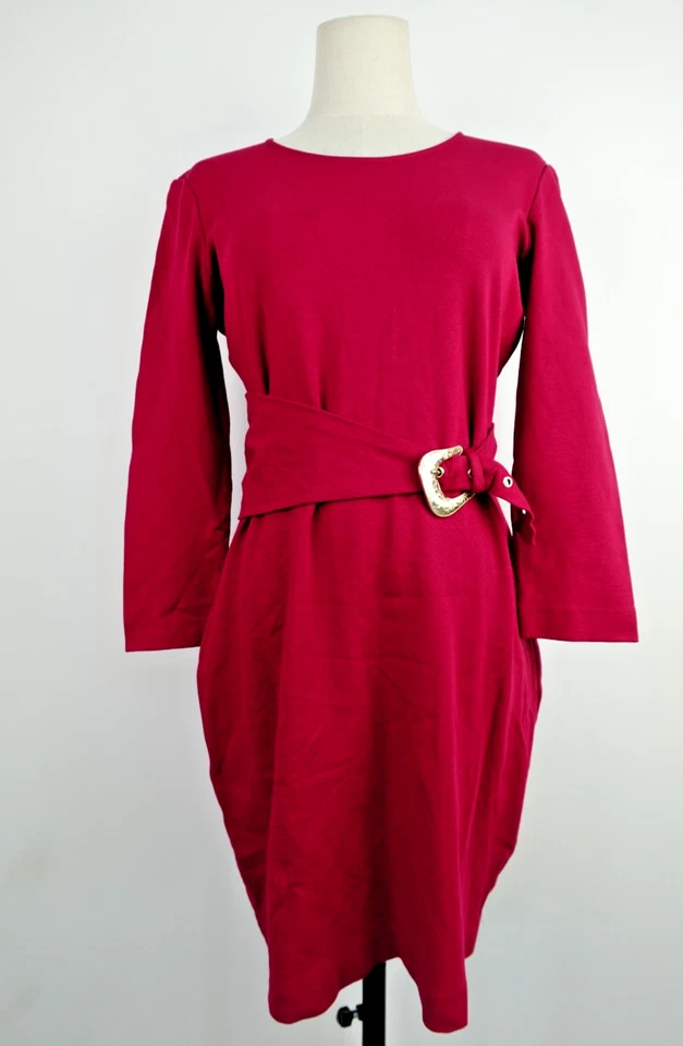 JUST CAVALLI VESTITO DONNA TG. 42 DRESS WOMAN ITALY CASUAL VINTAGE FIBBIA ORO - Imagen 1 de 4