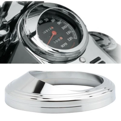 Speedometer Trim Ring Cover For most Harley-Davidson W/ 5" speedometer Silver 1x - Image 1 of 4