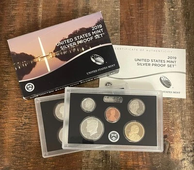 2019 US Mint Silver Proof Set ~ In OGP with COA - Image 1 of 3