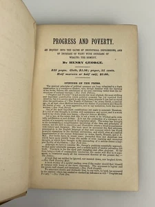 Progress and Poverty Henry George 1888 Self Published Early 4th Edition Rare! - Bild 1 von 17