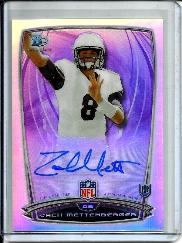 Zach Mettenberger 2014 Bowman Chrome Refractor Autograph Rookie - Image 1 of 1
