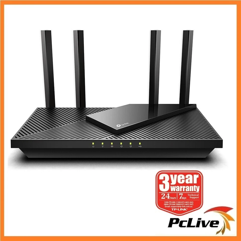 TP-LINK ARCHER-AX55 Dual Band Gigabit Wi-Fi 6 Router - Black
