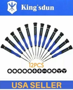 12pcs Torx Pentalobe Screwdriver Kit P2 P5 0.6 Y000 Triwing Torx T2 T4 T5 T6 TR8 - Picture 1 of 11