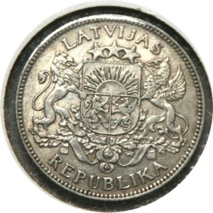 Elf Letonia 1ª República 1 Lats 1924 Plata jlat8 - Imagen 1 de 2