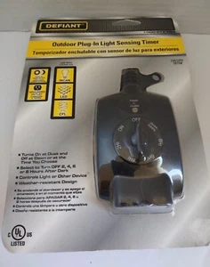 Defiant Outdoor Plug-In Light Sensing Timer 15 amp General Purpose - Picture 1 of 6