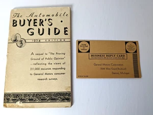 THE AUTOMOBILE BUYER'S GUIDE 1934 EDITION by General Motors GM - Picture 1 of 3