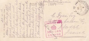 Egypt 1916 WWI Censored Postcard sent to France w Field Post Office CD - Picture 1 of 2