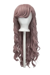25'' Spiral Curly Cut with Long Bangs Rose Pink Sara Wig NEW - Picture 1 of 3