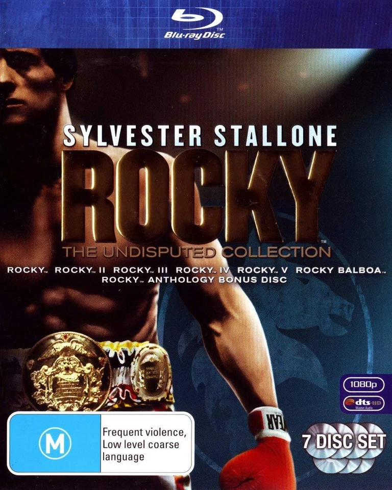 ROCKY Heavyweight Collection 1 2 3 4 5 & 6 BLU-RAY RB Balboa Sylvester Stallone - image 1 of 1