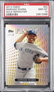 2013 FINEST GOLD REFRACTOR #42 MARIANO RIVERA #/50 PSA 10 - Picture 1 of 2