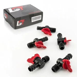 5x Absperrhahn Kugelhahn für PE-Rohr Schlauch Leitung Gartenbewässerung 20x1/2" - Bild 1 von 7