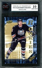 2005-06 NHL Hockey #143 UD POWER PLAY ALEXANDER OVECHKIN Rookie KSA 10 GEM-MINT