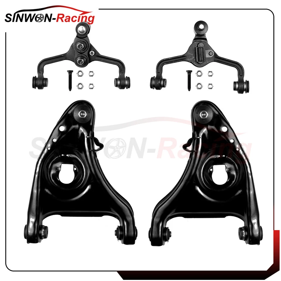 4X Brazos de control delanteros superiores e inferiores para Mercury Grand Marquis 1995-2001 2002 Foto 1 de 4