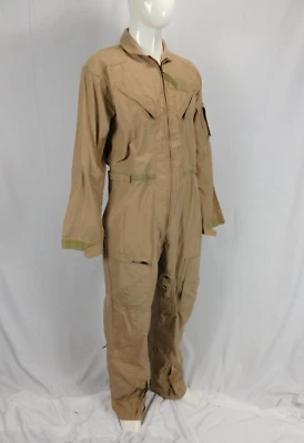 USAF Coveralls Flyers Men Desert Tan CWU-27/P Aramid Sz 44 Long - Image 1 of 4