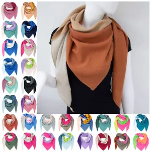 Bufanda de mujer XXL triangular pañuelo para el cuello algodón pañuelo triangular made in Italy - Imagen 1 de 50