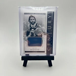 2017-18 Panini National Treasures Ricky Rubio Century Materials /99 Patch Jazz  - Picture 1 of 1