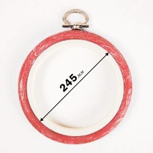Nurge Round Rubber Hoops With Suspension, Rim Height 8mm, Diameter 245mm (Red). - Picture 1 of 2